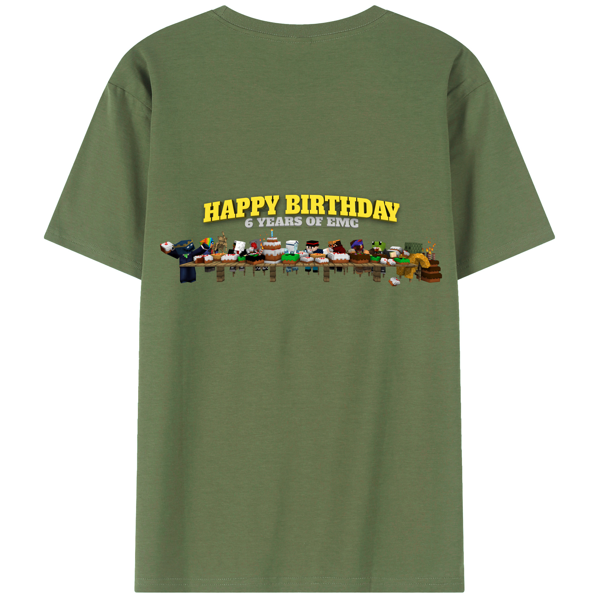 （画像用） マインクラフト ブロックの世界 Minecraft MC Block world 綿100％ メンズ半袖Tシャツ（バックプリント） 通気性